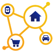 Icona Internet delle cose di Visa Ready